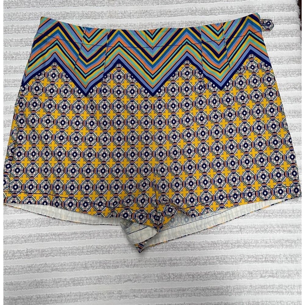 Maeve by Anthropologie Womens Relaxed Shorts High Rise Size 14 Multicolor Geo